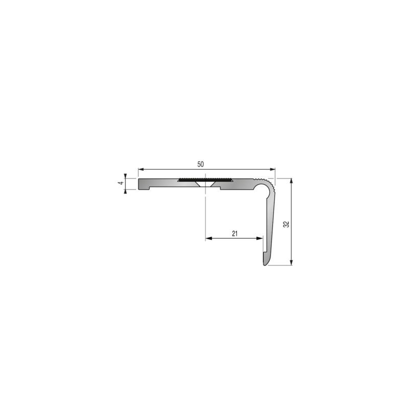 Nez de marche à visser aluminium 1T - DINAC