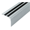 Nez de marche à visser 2 bandes antidérapantes aluminium 78V - DINAC