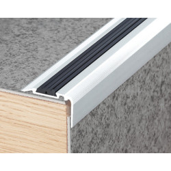 Nez de marche à visser bande antidérapante aluminium 19V - DINAC