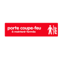 Plaque signalétique 170x45 mm "Porte coupe-feu à maintenir fermée" - NOVAP