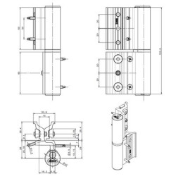 Paumelle MONZA profil Reynaers VELOX 5684A - FAPIM