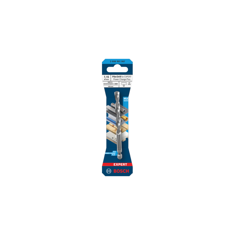 Foret de centrage diamètre 7,15x105 mm HSS-G POWER CHANGE - BOSCH