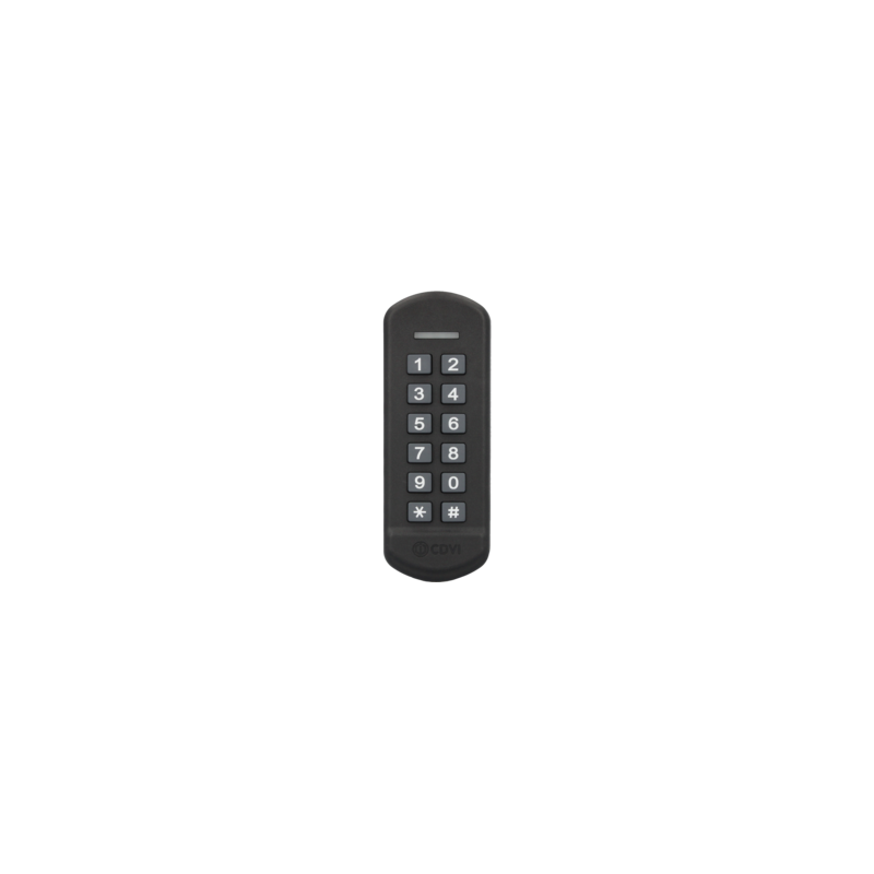 Clavier à code + lecteur centralisable extérieur 12/24VDC PROMI - CDVI
