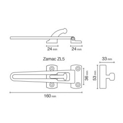 Entrebâilleur pour porte MODERN 160 mm - SOCONA