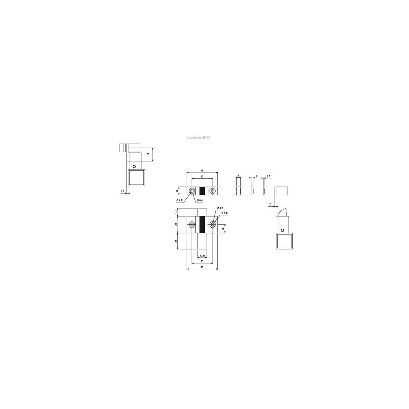 Loqueteau 6402 argent - CROISEE DS