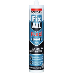 Mastic colle blanc FIX ALL FLEXI - SOUDAL