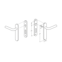 Ensemble sur plaque EA195 LAMBADA argent - COGEFERM