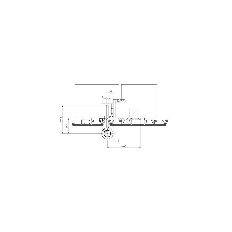 Paumelle invisible VX 7729/160-4 HA MSTS - SIMONSWERK