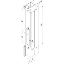 Kit de rénovation poignée pour coulissant aluminium 8298 - CROISEE DS