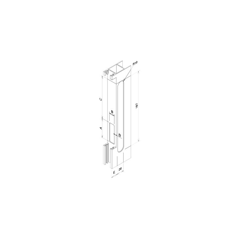 Kit de rénovation poignée pour coulissant aluminium 8298 - CROISEE DS