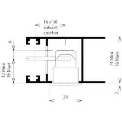 Kit de rénovation poignée pour coulissant aluminium 8298 - CROISEE DS