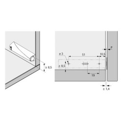 Piston push to open à aimant à visser - HETTICH