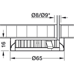 Boîtier de montage en applique pour spot LED LOOX5 - HAFELE