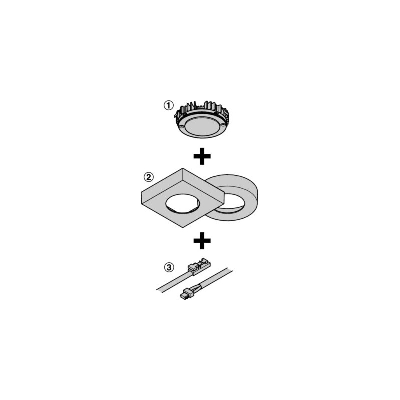 Spot LED à encastrer / en applique LOOX 2040 - HAFELE