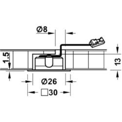 Spot LED à encastrer IP44 LOOX 2023 - HAFELE