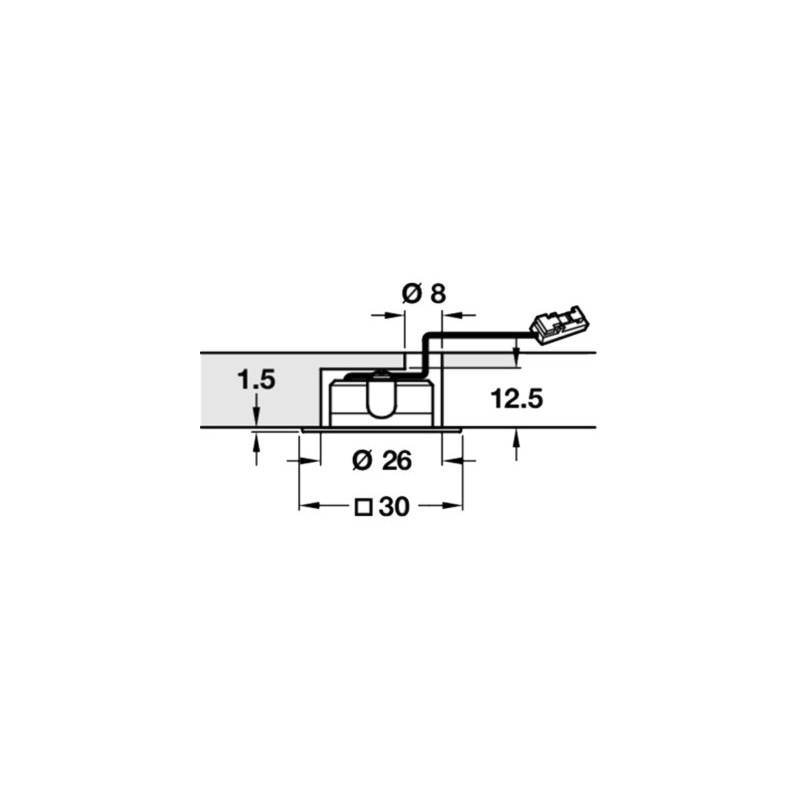 Spot LED à encastrer IP44 LOOX 2023 - HAFELE