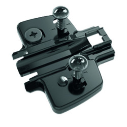 Plaque de montage noire cruciforme brevetée réglable avec vis VBA - HETTICH