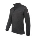 Pull de travail col montant zip noir ONTARIO - CONCEPT BONNEMAILLE