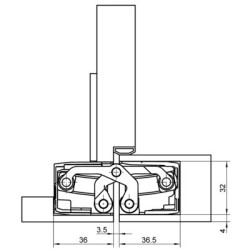 Paumelle invisible TECTUS TE540 3D - SIMONSWERK