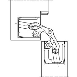Paumelle invisible TECTUS TE540 3D - SIMONSWERK