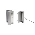 Ventouse électromagnétique en applique avec poignées de tirage 12/24VDC MAG3000 - LOCINOX
