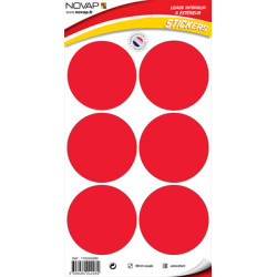 Stickers ronds rouge - NOVAP