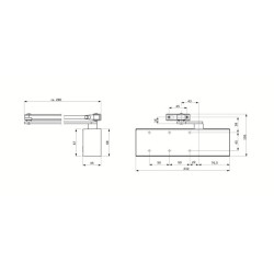 Bras compas pour ferme-porte TS71 / TS72 / TS73 / TS83 - DORMAKABA
