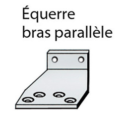 Plaque support équerre de ferme-porte bras parallèle argent - DORMAKABA