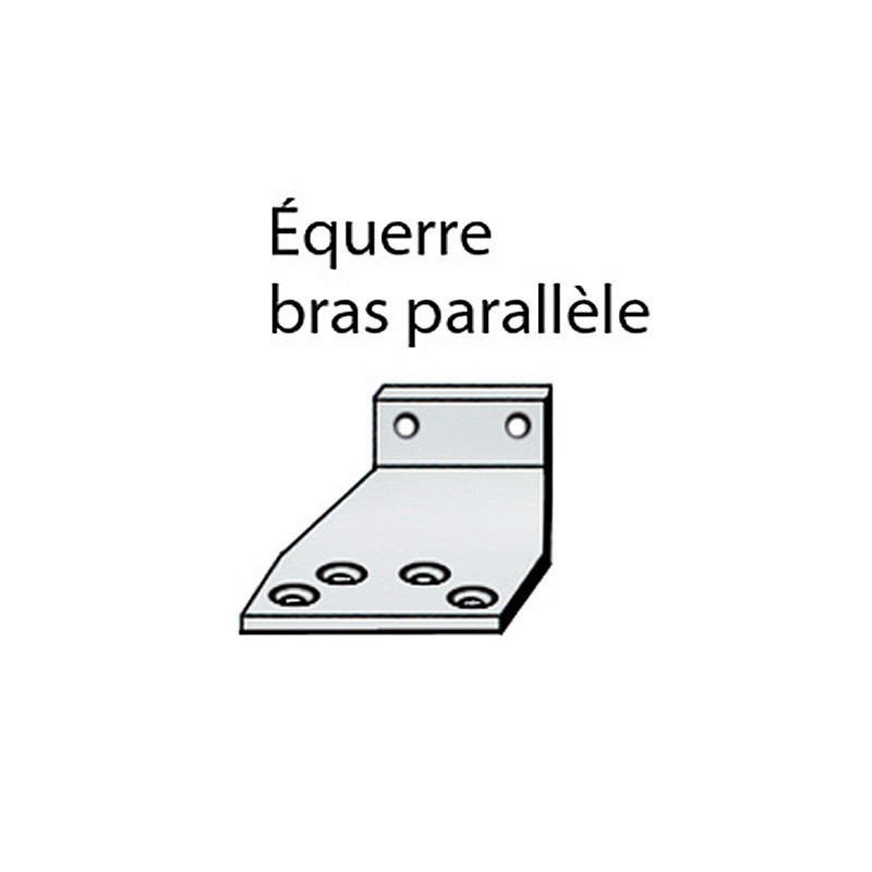 Plaque support équerre de ferme-porte bras parallèle argent - DORMAKABA