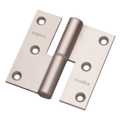 Paumelle aluminium à bouts carrés argent - ARLU