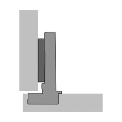 Charnière inox avec amortisseur à visser angle 105° VEOSYS - HETTICH