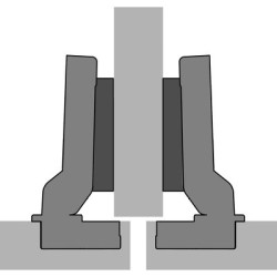 Charnière inox avec amortisseur à visser angle 105° VEOSYS - HETTICH