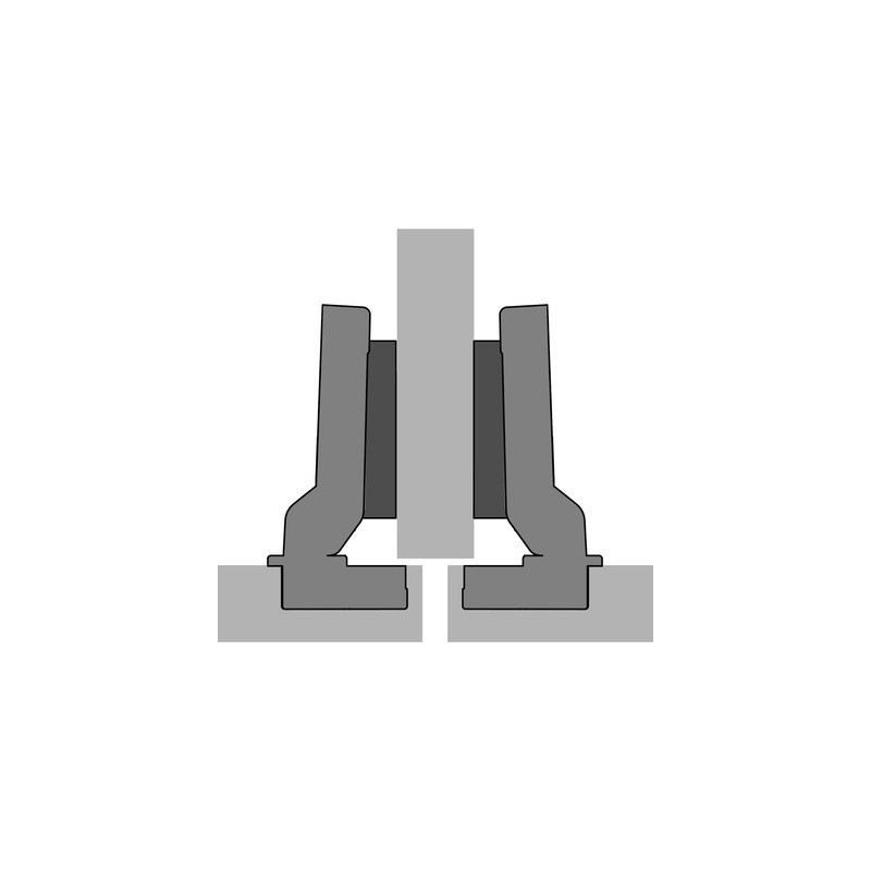 Charnière inox avec amortisseur à visser angle 105° VEOSYS - HETTICH