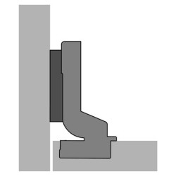 Charnière inox avec amortisseur à visser angle 105° VEOSYS - HETTICH