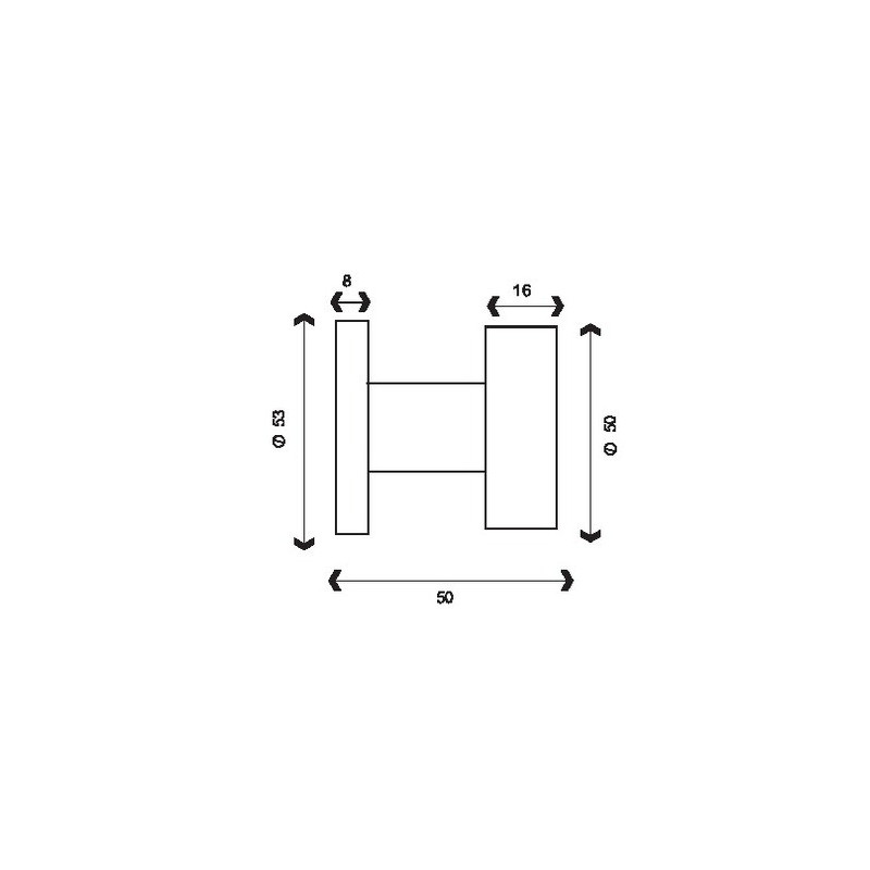 Bouton rond sur rosace - EUROWALE