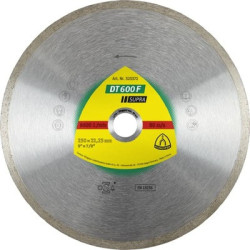 Disque à tronçonner diamant carrelage diamètre 125 mm DT600F Supra - KLINGSPOR