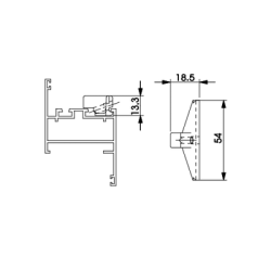 Gâche double non réglable 1416.5W - SAVIO