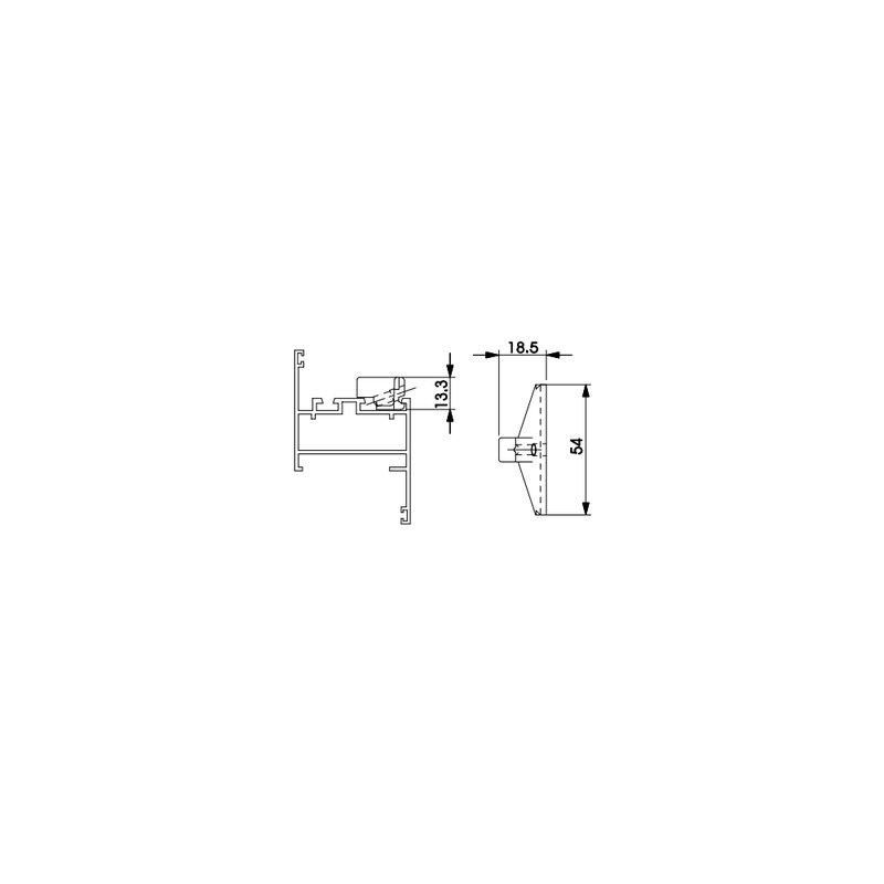 Gâche double non réglable 1416.5W - SAVIO