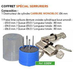 Coffret serrurier destructeur de cylindre - ALPHA COUPE