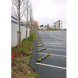 Butée de parking caoutchouc noir/jaune - VISO