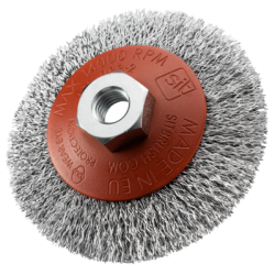 Brosse conique abrasive ondulé diam90 - ABRASIFS TECHNIQUES INDUSTRIELS