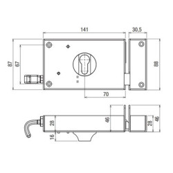 Serrure applique monopoint horizontale profil européen à tirage - DEVISMES