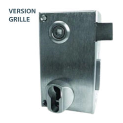 Serrure applique monopoint verticale à fouillot profil européen de grille - DEVISMES