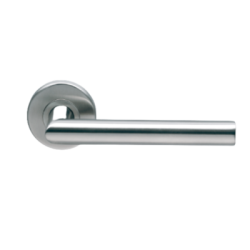 Ensemble sur rosace EST béquille droite angle vif ZG21.7/40 inox - NORMBAU