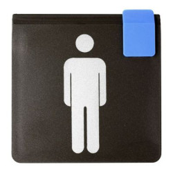 Plaquette signalétique EUROPE DESIGN "Toilettes hommes" - NOVAP