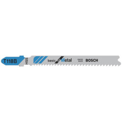 Lot de 5 lames de scie sauteuse HSS métal 92 mm T118B - BOSCH