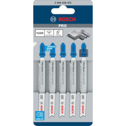 Lot de 5 lames de scie sauteuses PRO HSS Multilmétal 100 mm T123XF - BOSCH