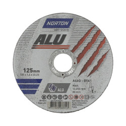 Disque à meuler plat diamètre 125 mm aluminium - NORTON