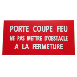 Plaquette signalétique porte coupe-feu - KOUPTOL