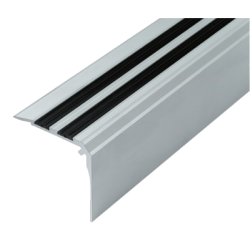 Nez de marche à visser 2 bandes antidérapantes aluminium 78V - DINAC